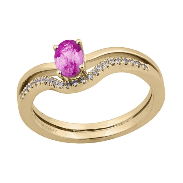 Pink Diamond Gold Ring